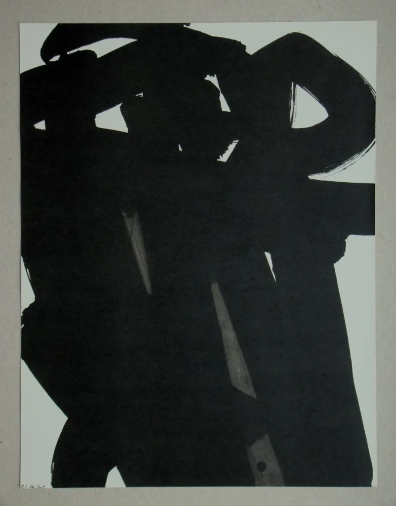 リトグラフ Soulages (After) - Gouache, 1966