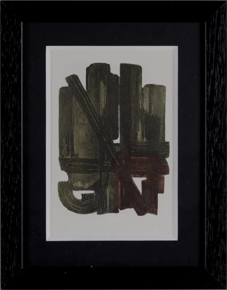 ステンシル Soulages (After) - Gouaches et gravures (I) - Framed!