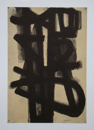リトグラフ Soulages (After) - Peinture sur papier - 1947