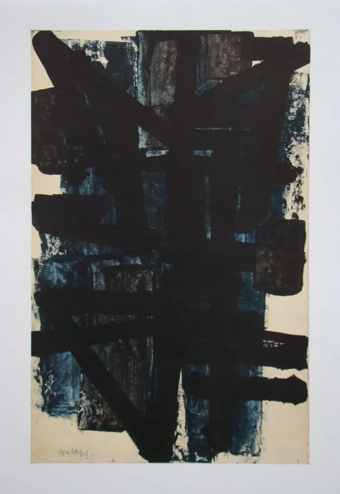 リトグラフ Soulages (After) - Peinture sur papier - 1950