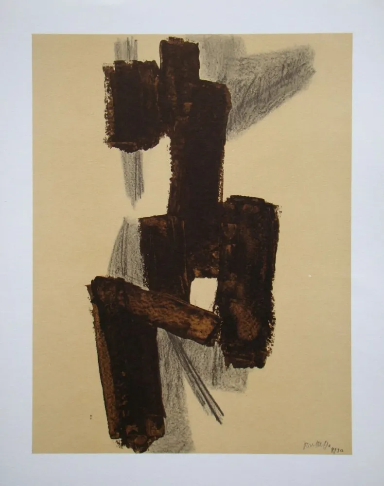 リトグラフ Soulages (After) - Peinture sur papier - 1950