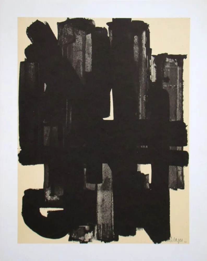 リトグラフ Soulages (After) - Peinture sur papier - 1953