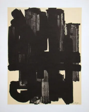 リトグラフ Soulages (After) - Peinture sur papier - 1953