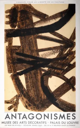 リトグラフ Soulages - Antagonismes, 1960 - Mourlot edition