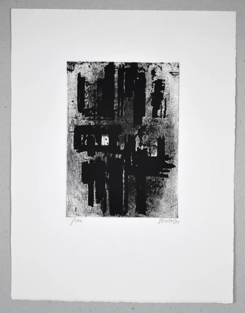 エッチング Soulages - Eau forte IV