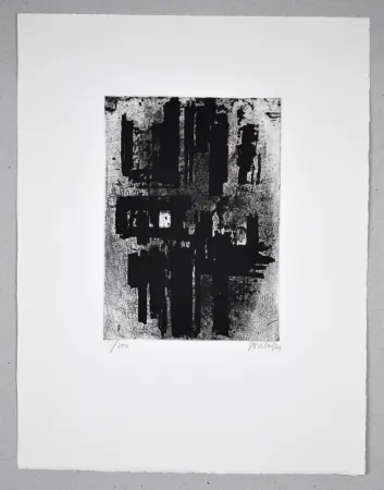 エッチング Soulages - Eau forte IV