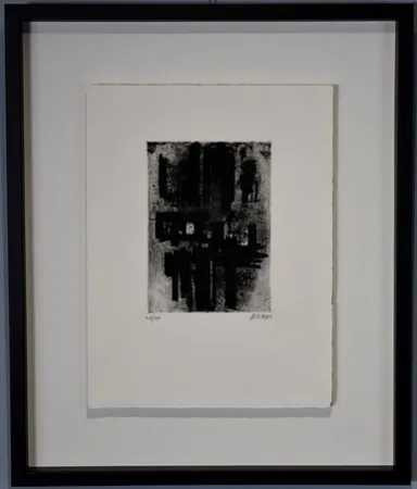 エッチング Soulages - EAU FORTE IV