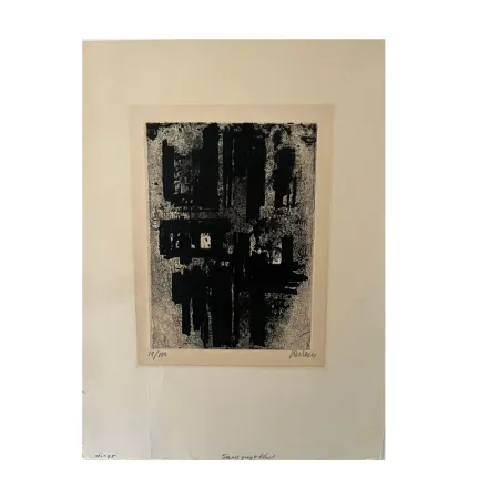 リトグラフ Soulages - Eau-Forte IV (1957) 