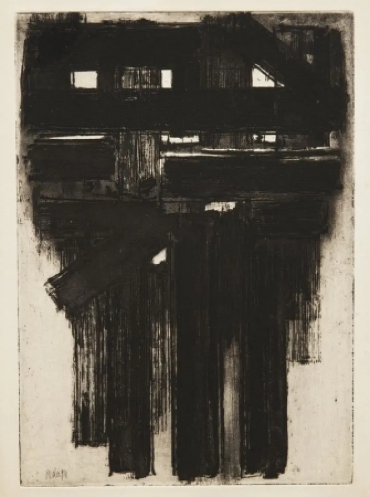 エッチング Soulages - Eau-forte n° III