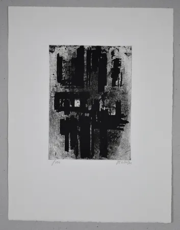 エッチング Soulages - Eau-forte n°IV