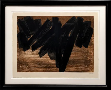 エッチングと　アクチアント Soulages - Eau-forte V