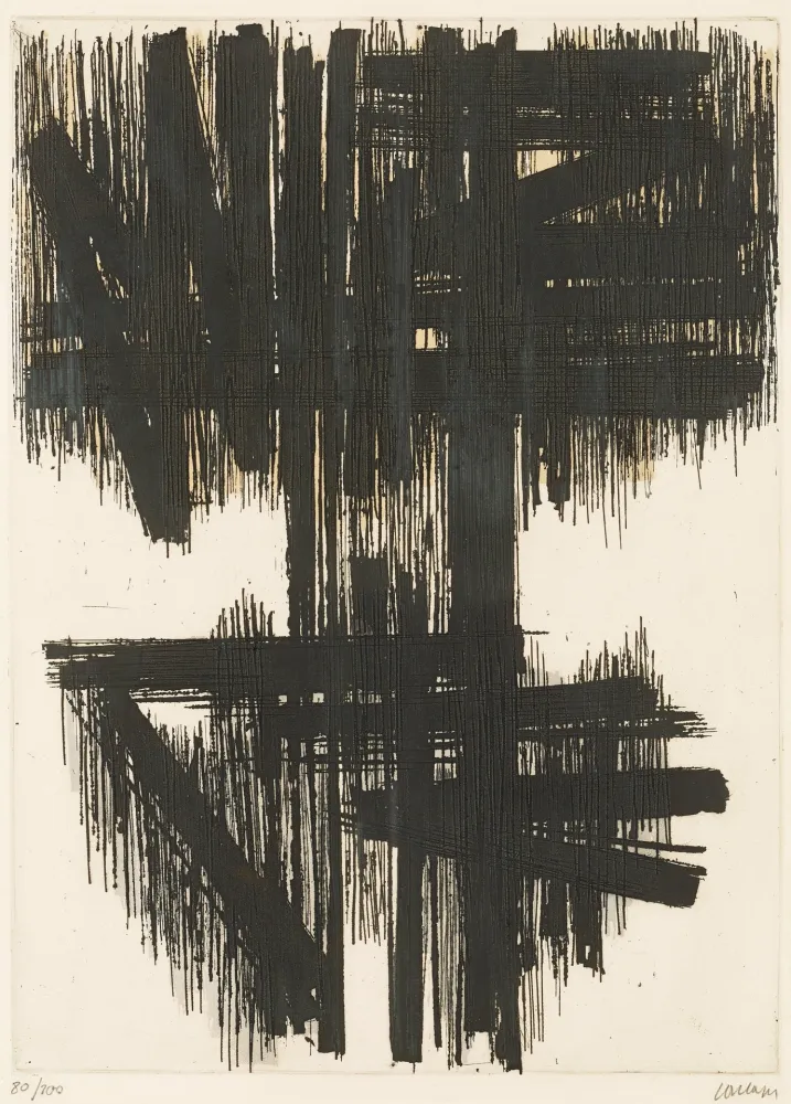 エッチング Soulages - Eau-forte VI