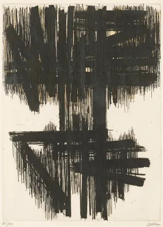 エッチング Soulages - Eau-forte VI
