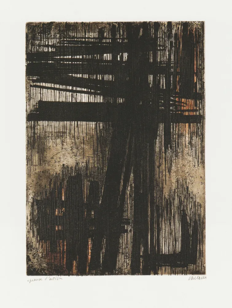 彫版 Soulages - Eau-Forte VII