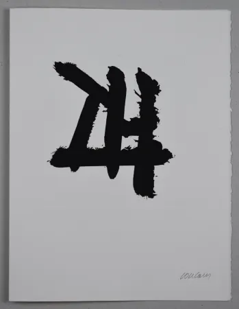 エッチング Soulages - EAU FORTE XXXIV