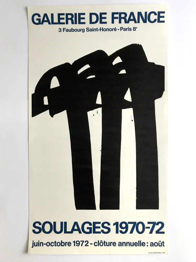 掲示 Soulages - Galerie de France