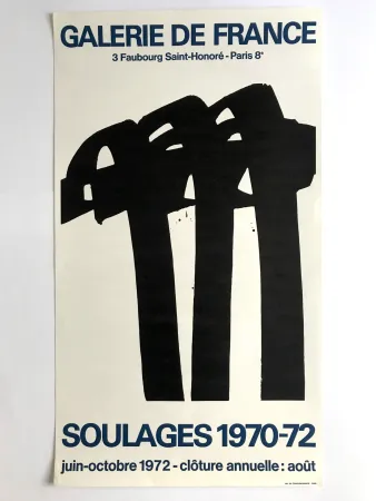掲示 Soulages - Galerie de France
