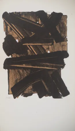リトグラフ Soulages - Gouache 13