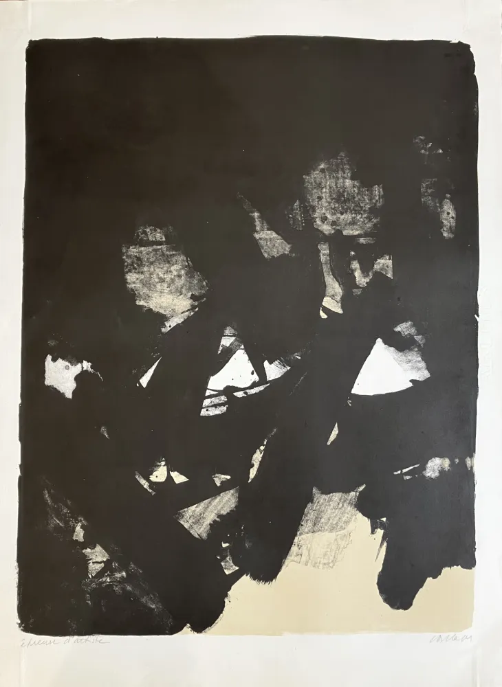 リトグラフ Soulages - Lithographie 13, 1964. 