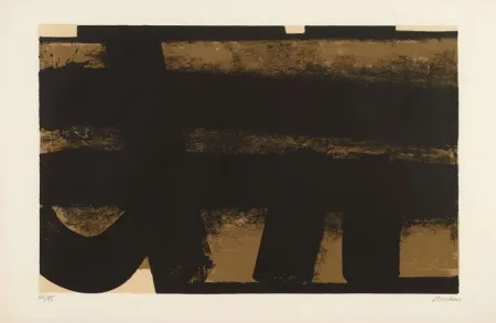 リトグラフ Soulages - Lithographie 35 – 1974