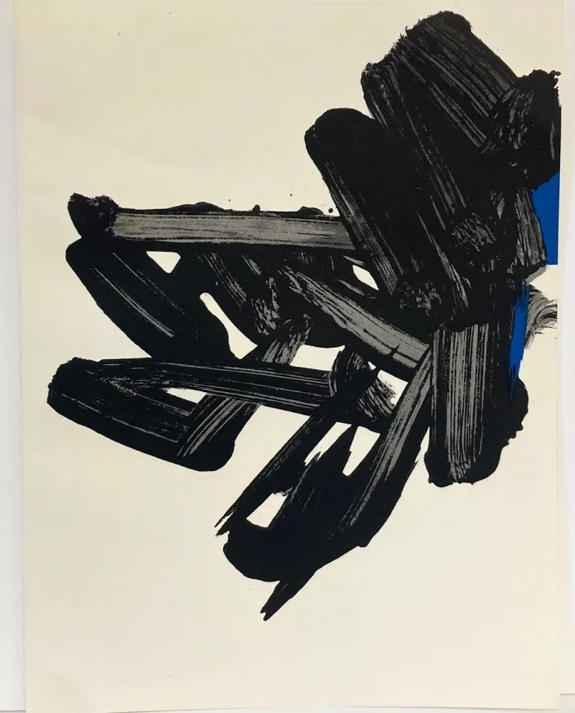 リトグラフ Soulages - Lithographie n° 17. 1964.