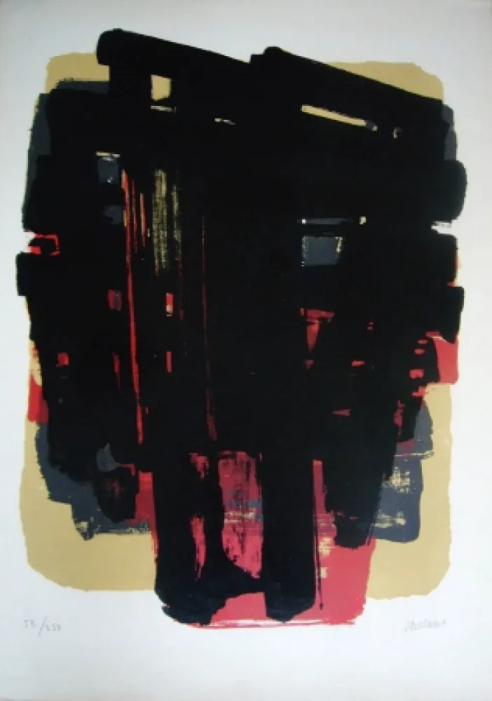 リトグラフ Soulages - Lithographie n° 8