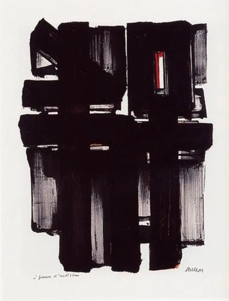 リトグラフ Soulages - Lithographie n°2