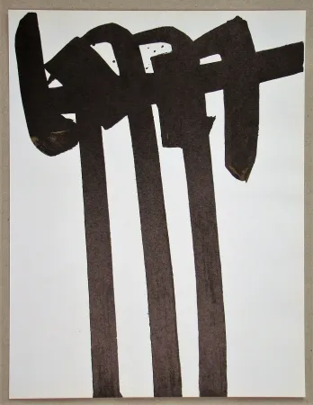 リトグラフ Soulages - Lithographie N°28