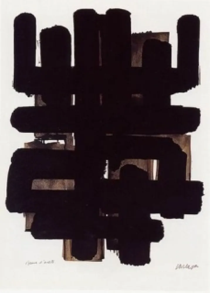 リトグラフ Soulages - Lithographie n°3