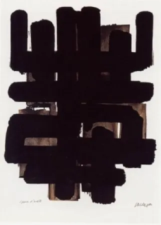 リトグラフ Soulages - Lithographie n°3