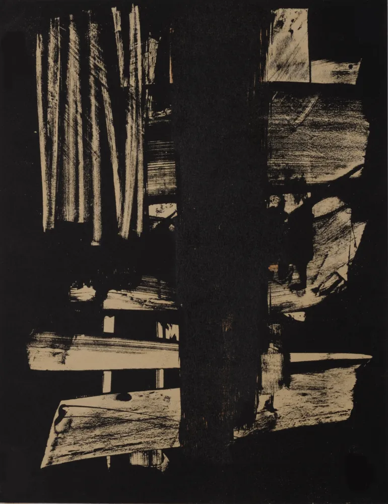 リトグラフ Soulages - Lithographie N°9