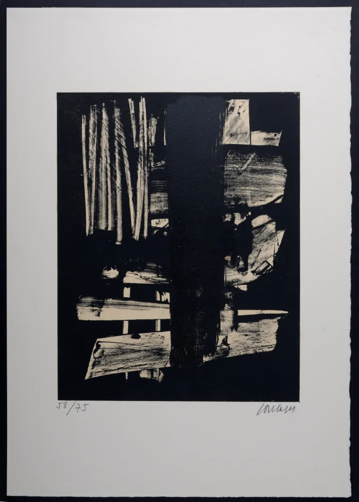 リトグラフ Soulages - Lithographie N°9 