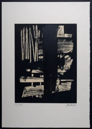 リトグラフ Soulages - Lithographie N°9 