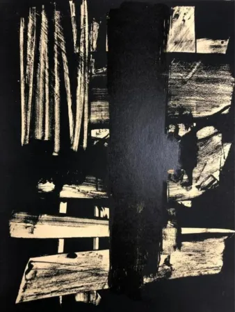 リトグラフ Soulages - Lithographie n°9