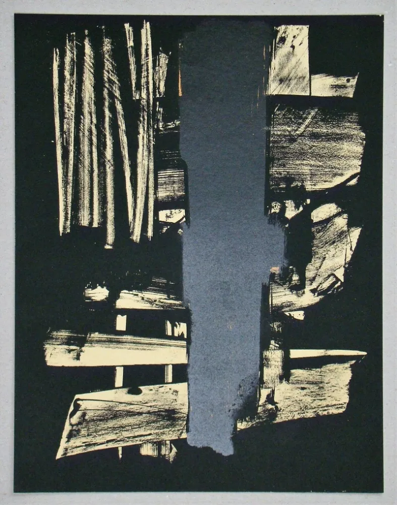 リトグラフ Soulages - Lithographie N°9