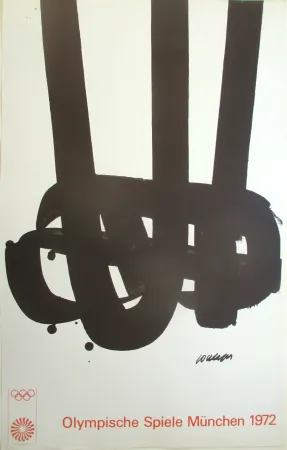 リトグラフ Soulages - OL 1972. Original colourlithograph