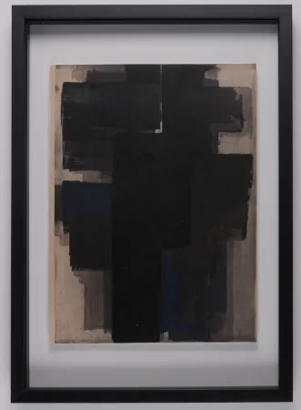 ステンシル Soulages - Peinture, 1956 - Framed