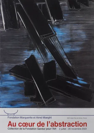 挿絵入り本 Soulages - Peinture 24 août 1958