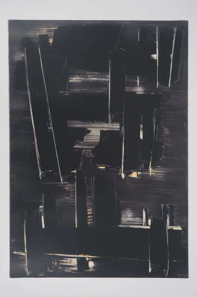 挿絵入り本 Soulages - Peinture 27 aou