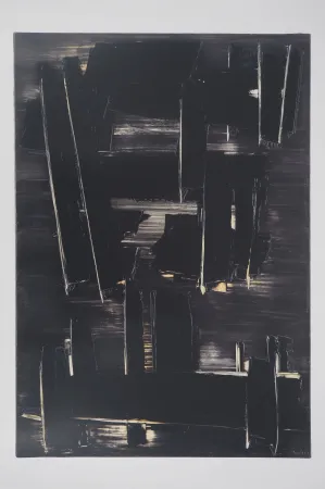 挿絵入り本 Soulages - Peinture 27 aou