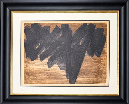 彫版 Soulages - Pierre Soulages (1919–2022) - Eau-forte V - Etching on BFK Rives paper - 1956