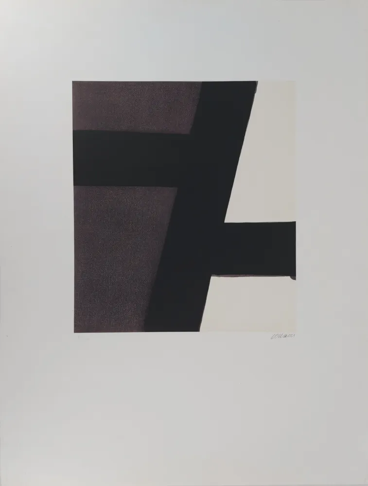 シルクスクリーン Soulages - Sérigraphie n° 21