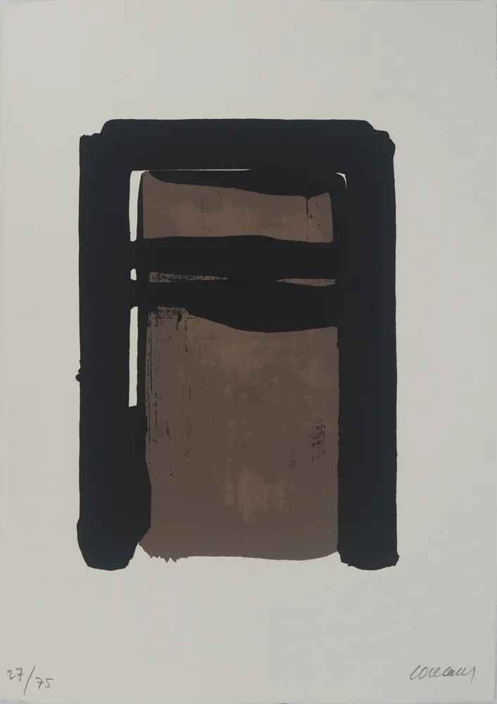シルクスクリーン Soulages - Sérigraphie n°10