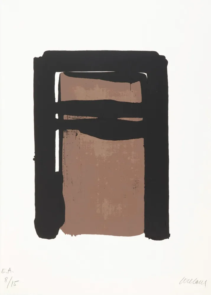 シルクスクリーン Soulages - Sérigraphie n°10 