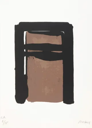 シルクスクリーン Soulages - Sérigraphie n°10 