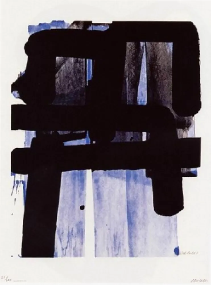 シルクスクリーン Soulages - Serigraphie n°2
