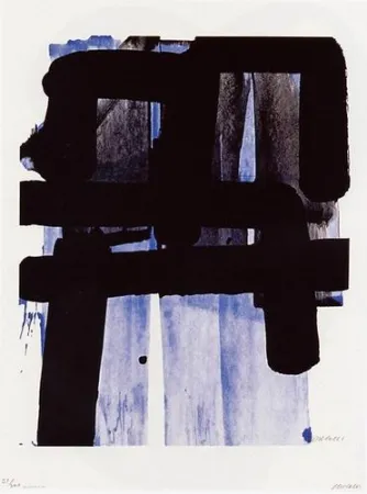 シルクスクリーン Soulages - Serigraphie n°2