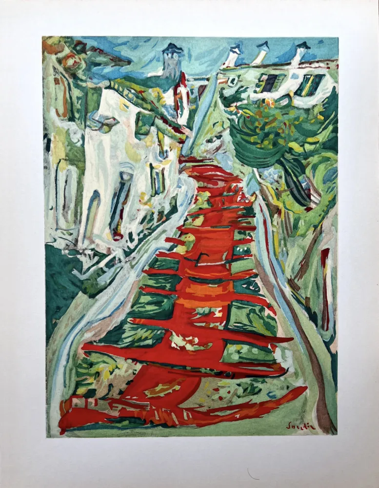 ステンシル Soutine - L'ESCALIER ROUGE (1923-1924)