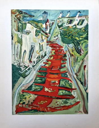 ステンシル Soutine - L'ESCALIER ROUGE (1923-1924)