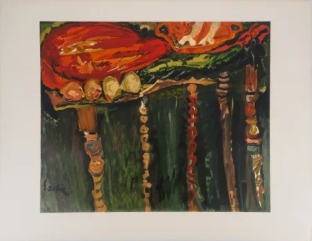 リトグラフ Soutine - Table de boucher